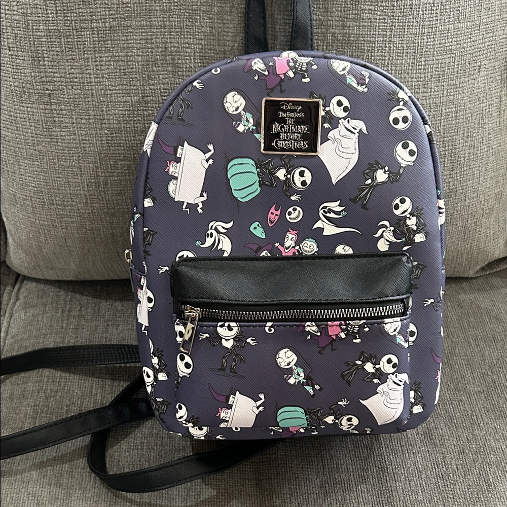 Disney Nightmare Before Christmas Mini Backpack - Black and Purple